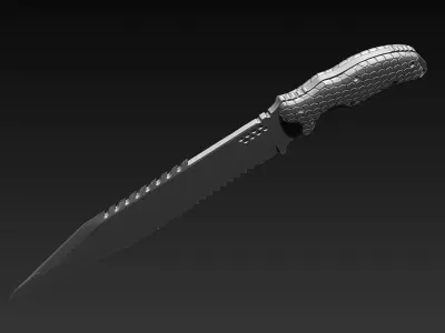 Combat Knife Zbrush 3D model