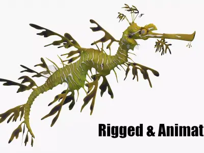 Phycodurus eques seadragon Low-poly 3D model