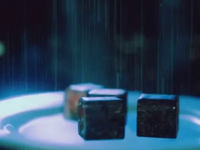 Game Ready Sushi 3d Model on plate in rain Low-poly 3D model