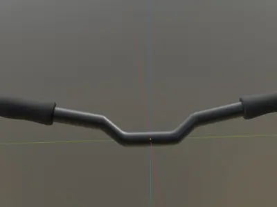 E-Scooter Handlebar with procedural PBR material setup 3D model