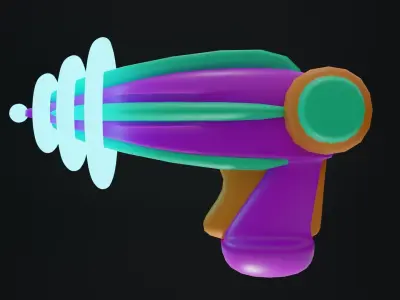 Sci-Fi Laser Gun  Low-poly 3D model