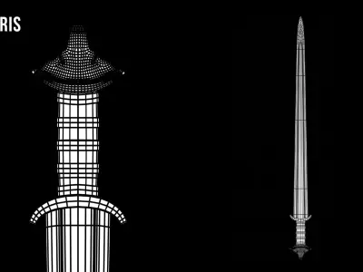 Gilling Sword Low-poly 3D model