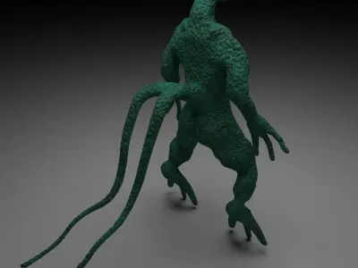 Alien Reptile 1 - Material d Free low-poly 3D model