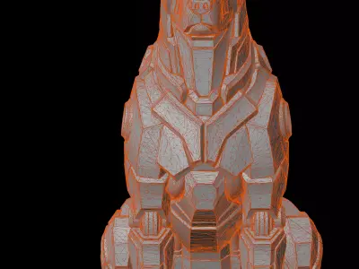 Robotic Hound Dog Statue 3D Print Model 3D print model