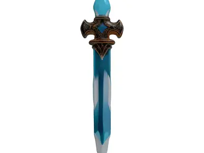 Glowing Crystal Dagger 3D Model 3D model