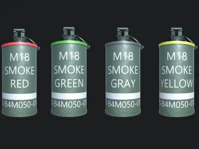 Grenade Pack Low-poly 3D model