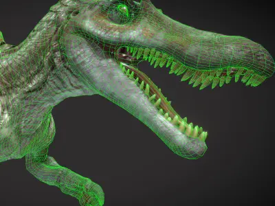Spinosaurus Hybrid Low-poly 3D model