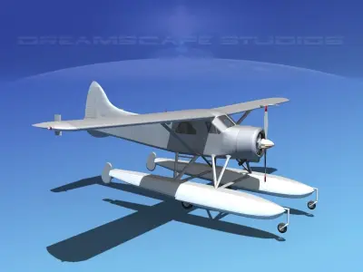 Dehavilland DHC-2 Bare Metal 3D model