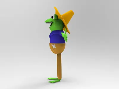 frog T pose Low-poly 3D model