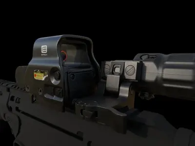 EOTech HHS1 EXPS3-0  Scope G33 Lowpoly GameReady 3d model Low-poly 3D model