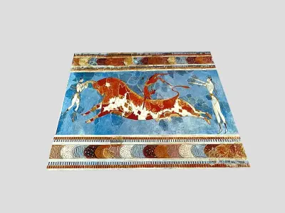 Minoic Art - Palace of Cnossos in Crete Low-poly 3D model