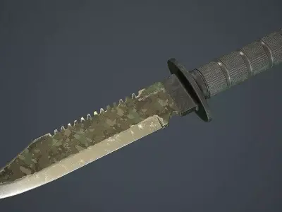 Survival Knife Game model PBR Low-poly 3D model