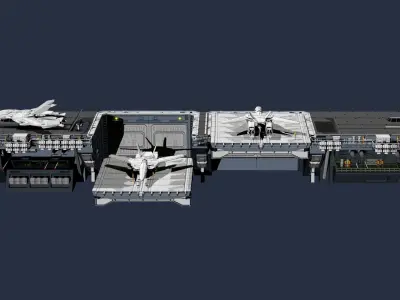 Set5 - Macross SDF1 Prometheus Hangar complete set 3D print model