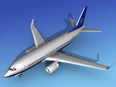 Boeing 737-700ER United Airlines 3D model