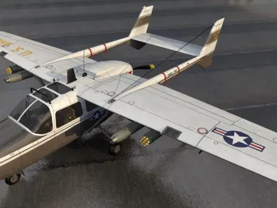 Cessna O-2A Skymaster 3D model