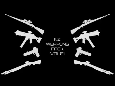 NZ Weapons Pack Vol01 Low-poly 3D model