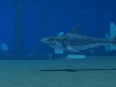 Shark Temple 3D model