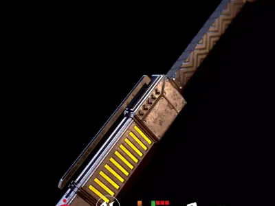 HIE Game Ready Sword D180205 Low-poly 3D model