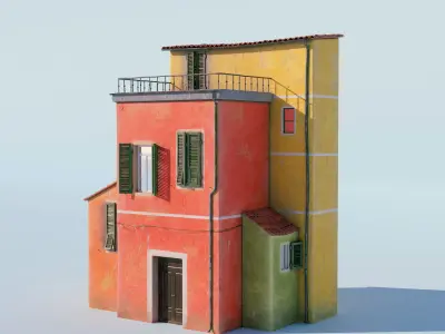 Italian Building Architecture Set 3D model