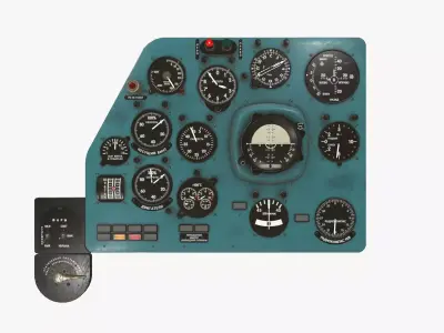 Mi-8MT Mi-17MT Left Panels Board Russian Low-poly 3D model