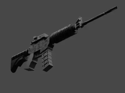 M4 assult rifle Free low-poly 3D model