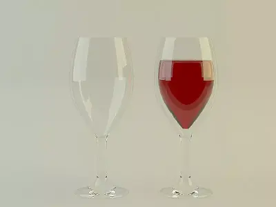 Wine glasses Free 3D model