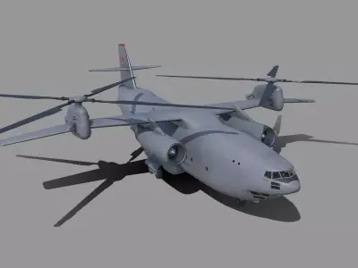 Kamov Ka-35 concept helicopter 3D model