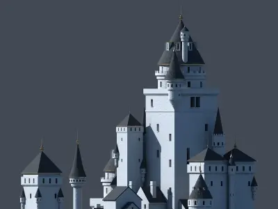 Fantasy Castle 001 3D model