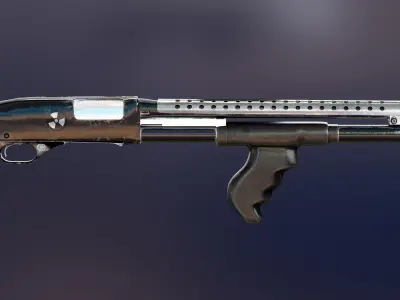 Nuke Shotgun Low-poly 3D model