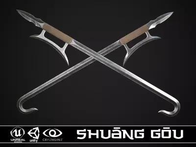 Shuang Gou Low-poly 3D model