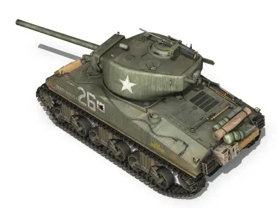 M4A3E2 - Sherman Jumbo - Aquino 3D model