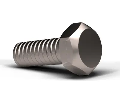 Hex Bolt Low-poly 3D model