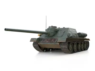 SU-100 - 23 - Soviet Tank Destroyer  3D model
