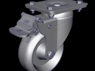 Chair wheels collection Low-poly 3D model