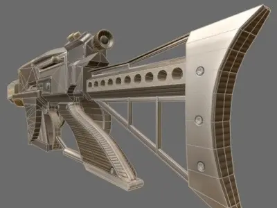 Futuristic Weapon Concept Low-Poly Free low-poly 3D model