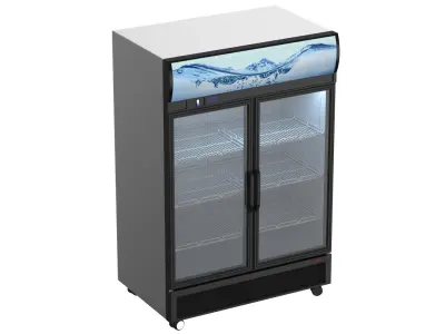 Detailed Commercial Fridge 3D model
