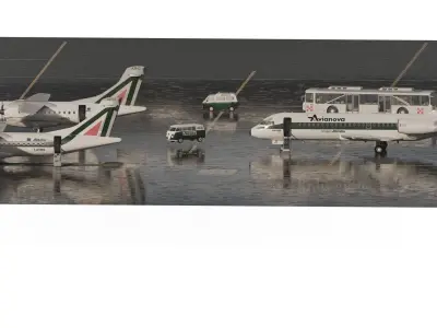 ATR42 ATR72 and FOKKER F70 3D model