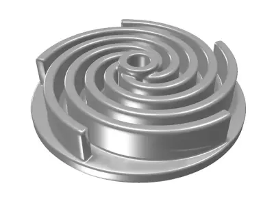Classic Vortex Impeller Low-poly 3D model