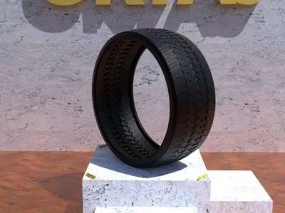 ORTAS TIRE NO 44 GAME READY Low-poly 3D model