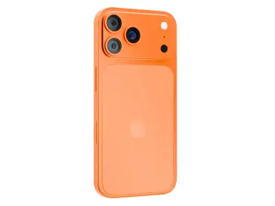 iPhone 17 Pro Max Orange High Quality Blender 3D Model 3D model