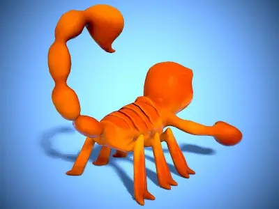 Cartoon scorpion Low-poly 3D model