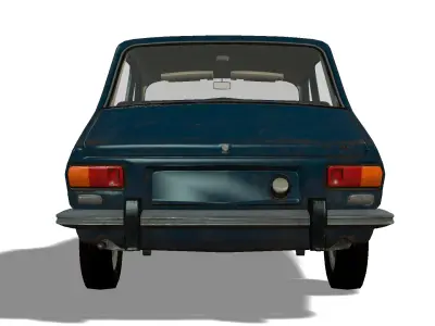 Low Poly Car Model with Textures Free low-poly 3D model