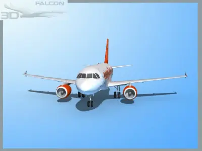 Falcon3D A319 Easyjet 3D model