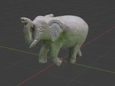 soapstone elephant statue 3D model