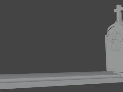 Tombstone Low Poly 3D Model by Cytrus Low-poly 3D model