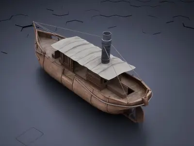 Jungle River Cruise Boat 3D model