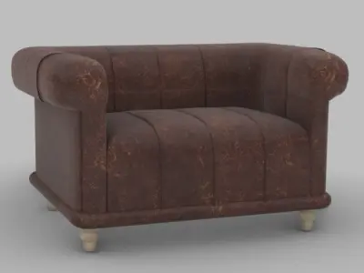 armchair and wardrobe 3d rhino Free 3D model