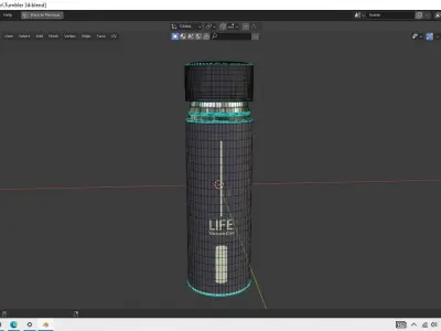 Aluminium Bottle Free 3D model