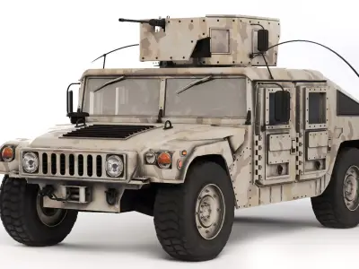 Humvee Military M1114  3D model