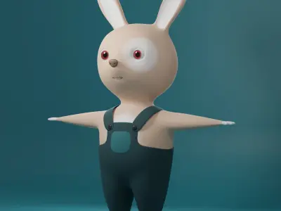 cartoon rabbit 3D model